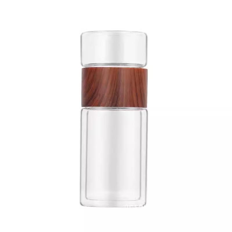 PINYU Double-Layer Borosilicate Glass Tea Infuser Cup
