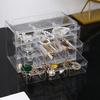 Beauty Contact Lens Storage Box Daily Disposable Contact Lens Cabinet Multi-Grid Large Capacity Eye Rack Transparent Storage Box