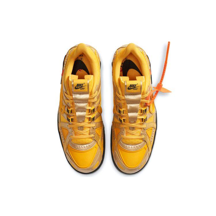 Nike Off-White X Air Rubber Dunk University Gold Unisex Sneakers Black CU6015-700