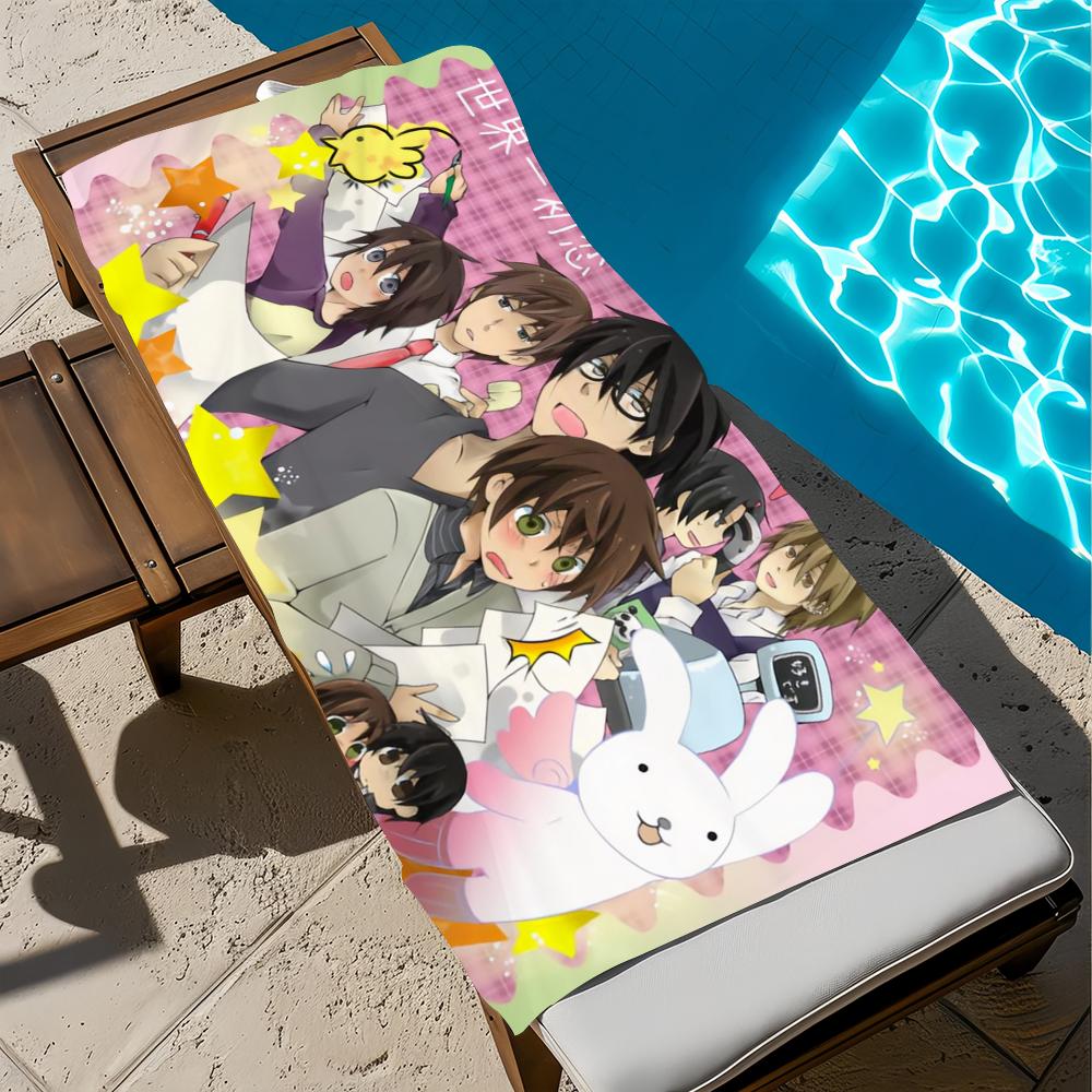 Anime S-Sekai-ichi H-hatsukoi Towel Beach Quick Dry Soft Pool Towels Gift for Travel Gym Shower Camping sports