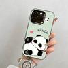panda Phone Case For iPhone 17,16,15,14,13,12,11 Plus,Pro Max,XS,Colorful Silver Phone case Funda Cover