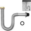 Cap Single Slot Drain Pipe With Silicone Seal Flexible Sink Drain Hose For Odors Prevention And Leakproof