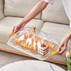Plastic Fruit Tray with Lid Storage Display Plate Kitchen Organizer Snack Tray  Household