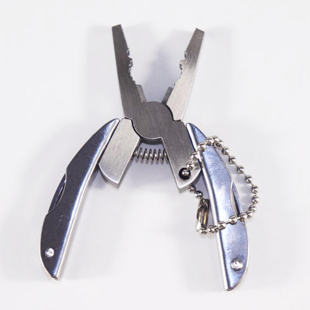 Mini Multi-Purpose Folding Pliers Compact 5-in-1 Multipurpose Pliers & Knife Set for Outdoors Camping Hiking Fishing