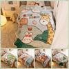 Skin Friendly Cartoon Flannel Blankets Coral Velvet Bed Blanket Bear Throw Blanket  Home