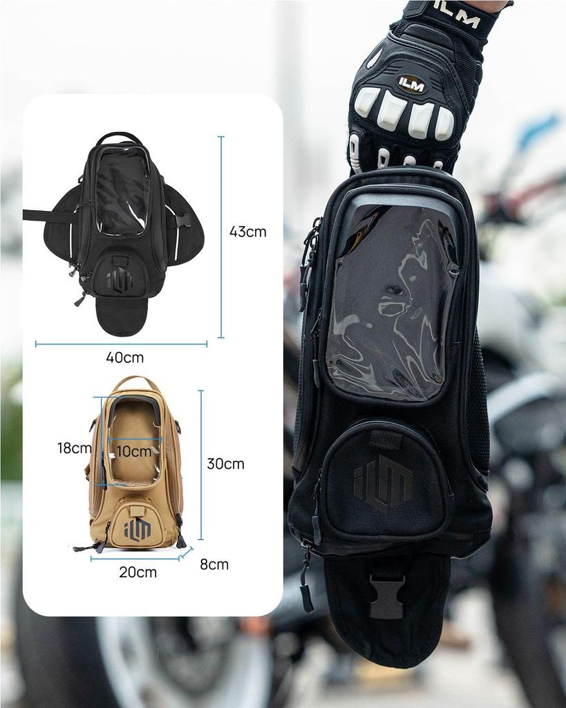 ILM Motorcycle Tank Strong Magnetic Sun Smartphone Can Be Used As a Shoulder Suitable for Cycling and Outdoor BT01 Bag, Waterproof, Compact, Closure,
