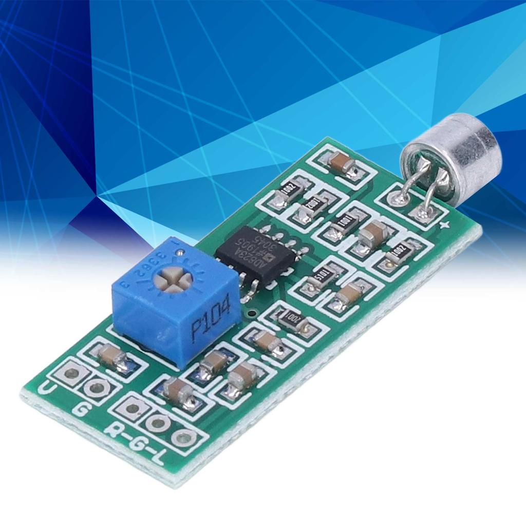 Microphone Pickup Module Dual Channel Output Adjustable Gain Amplifier Board for Detection