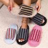Warm Bowknot Decor Slippers, Casual Open Toe Plush Shoes, Comfortable Indoor Home Slippers