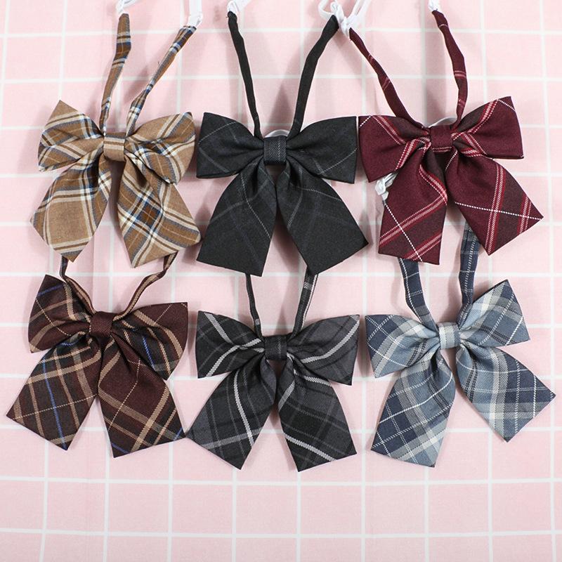 Jk Japanese Plaid Korean Version Of Collar Flower Graduate Female Collar Flower College Wind Streamer Jk Bow Shirt Accessories Sailor Suit