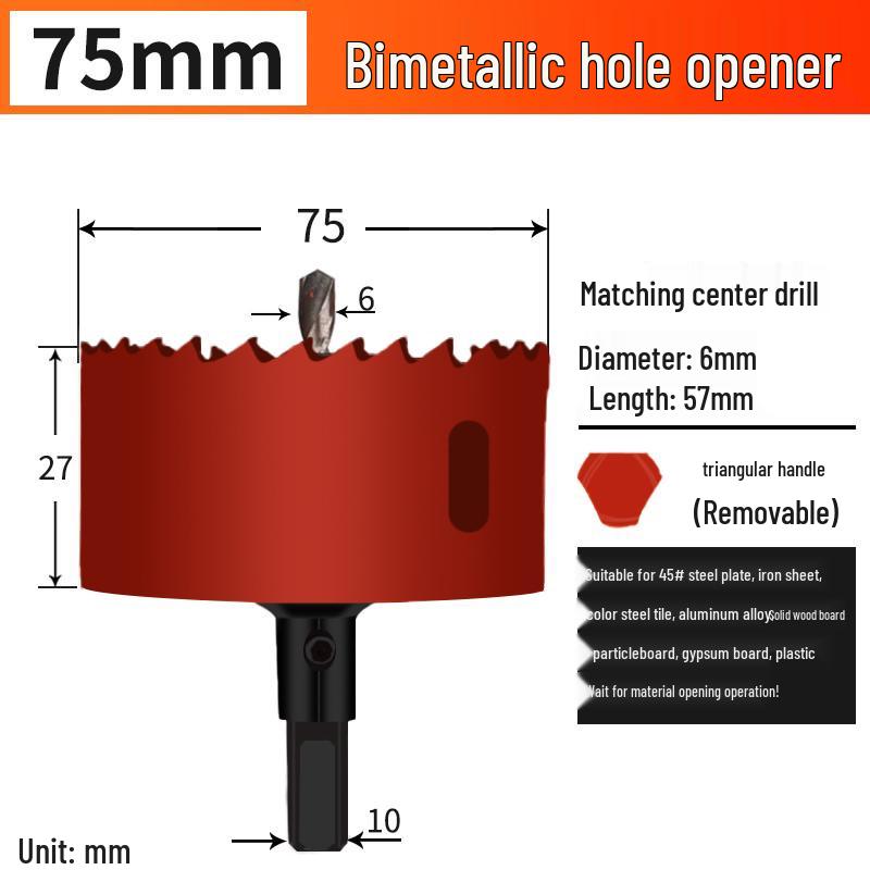 Bimetal Multifunctional Hole Saw for Wood, Gypsum, Metal & Plastic