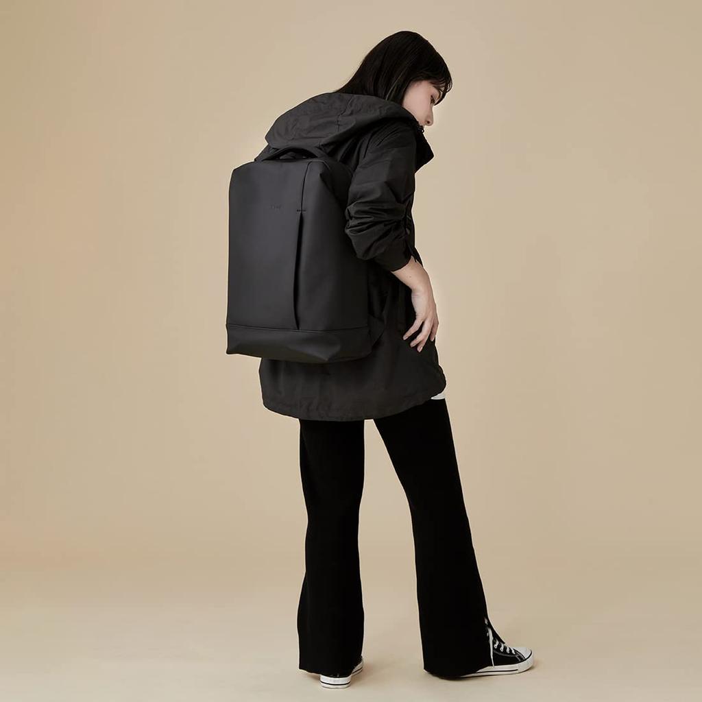 Plecak Wodoodporny Lekki Biznesowy Plecak Czarny Prosty MATOWY POWLEKANY RUCK [KLON] Męski Damski SACK-BOD