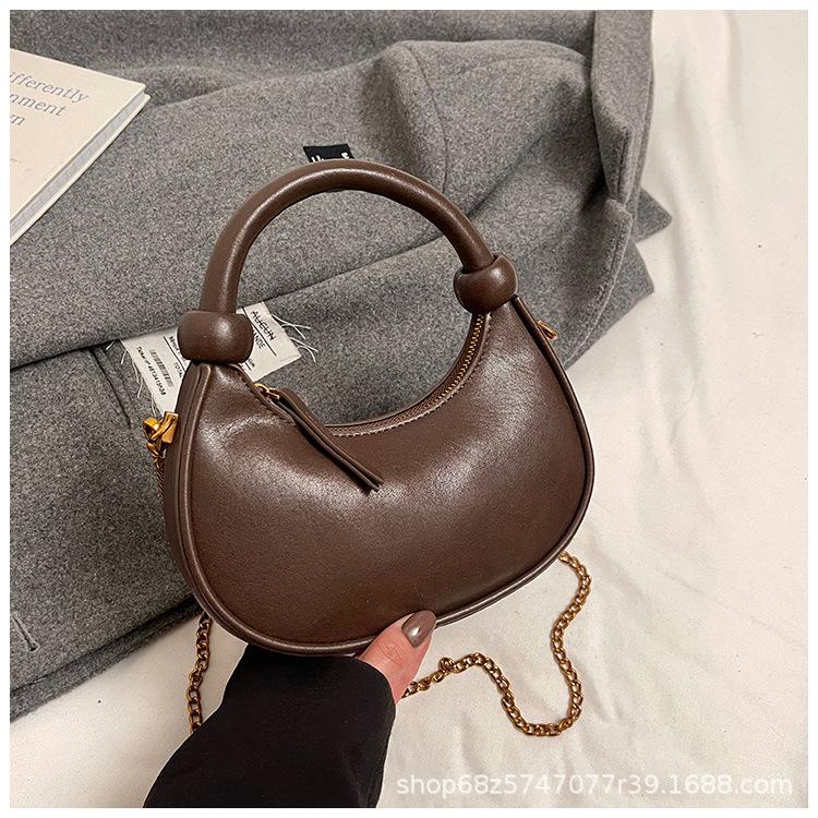 2025 new simple casual shoulder bag niche design crossbody bag hand-held bag underarm fashion trendy dumpling bag for women