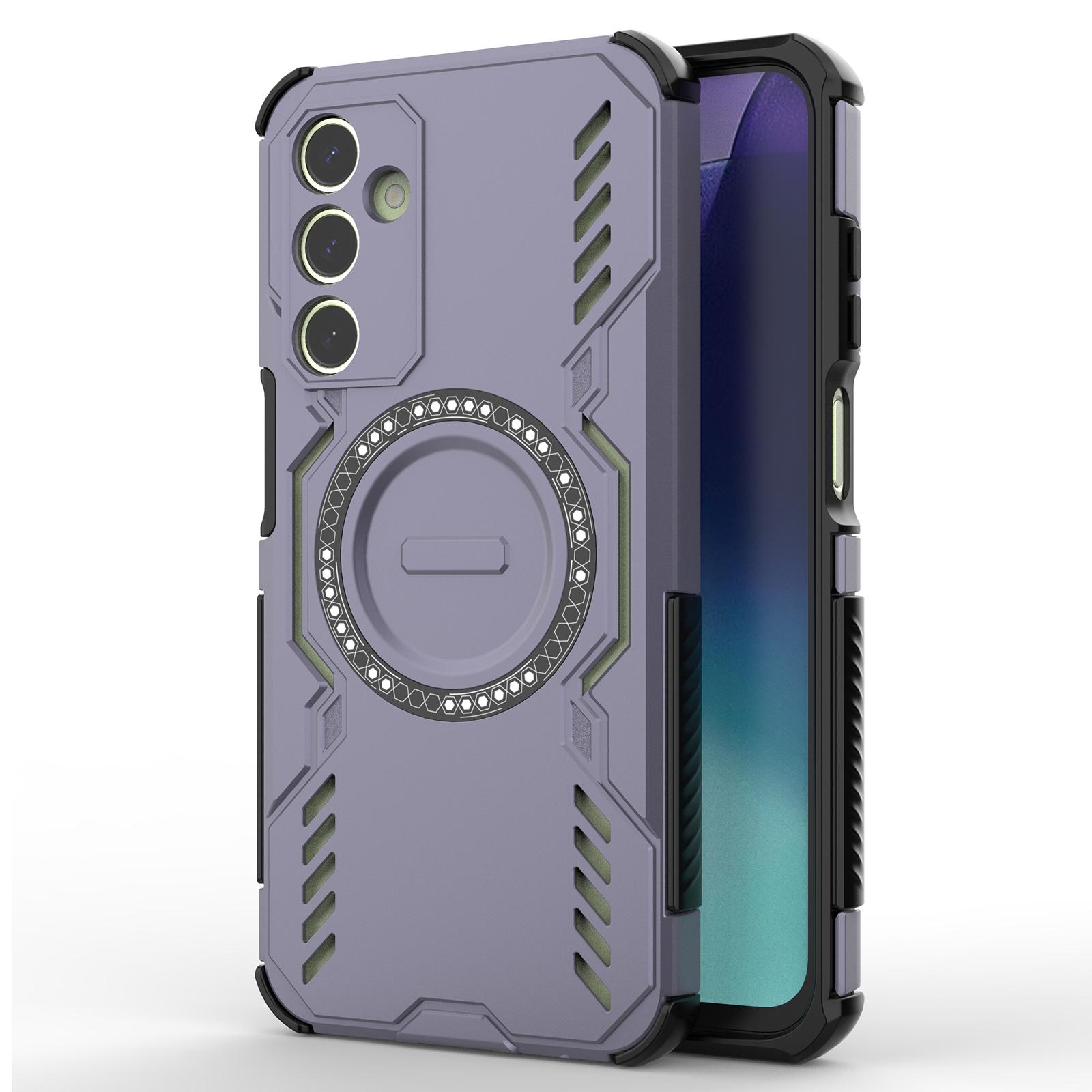 

Для Samsung Galaxy A25 5G (Глобальний) (161.0мм) Магнітний чохол Butterfly Armor Порожнистий тепловідвід PC+TPU Чохол для телефону Purple