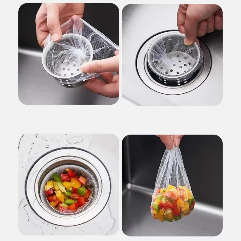 Disposable Kitchen Sink Strainer Drain Filter Net Food Waste Disposal Bag One-time Use Drainage Filter for Kitchen Sink