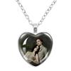 Twilight Movie Necklace Vampire Bella Edward Jacob Renesmee Character Glass Heart Pendant Necklace Men Women Jewelry Gift