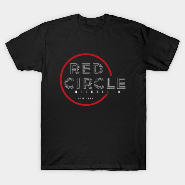 

Men Black Print T-shirt Red Circle Nightclub Inspired By John Wick No-Cut Transfer Paper Print Cotton Tshirt 4XL чорний