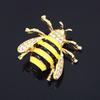 Exquisite Yellow Bee Rhinestone Brooch: Cute Insect Lapel Pin Accessory