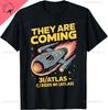 3IAtlas C2025 N1 Spaceship Comet 2025 Funny Alien Arrival TShirt Y2k Harajuku Cotton Shirt Camisas Streetwear