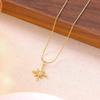 18K Stainless Steel Hip Hop Rock Hand Gesture Pendant Necklace for Women