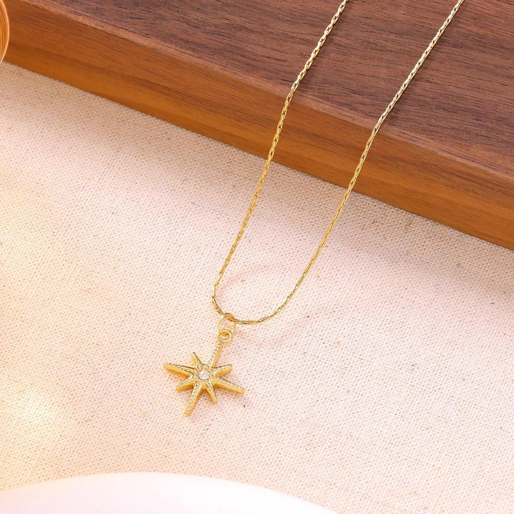 18K Stainless Steel Hip Hop Rock Hand Gesture Pendant Necklace for Women