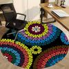 1pc Colorful Circular Pattern Carpet, Round Non Slip Durable Large Size Office Carpet, Suitable for Office