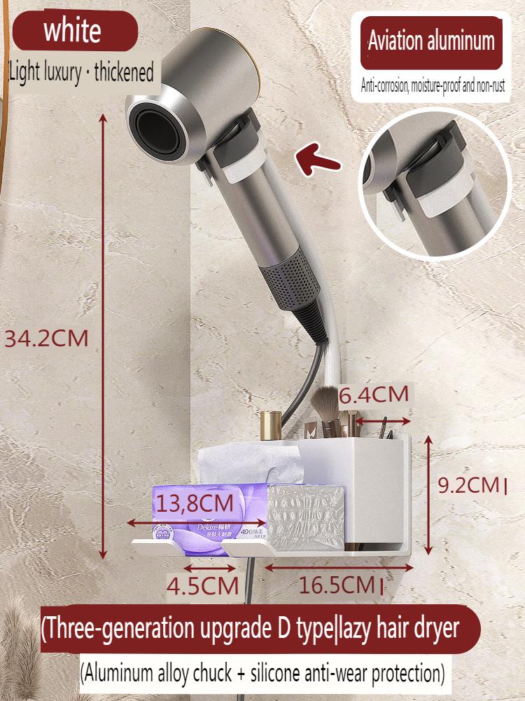 Hair Dryer Holder Wall Dryer Cradle Straightener Stand Organizer Storage Box Toilet Blower Holder Bathroom Shelves Duct Hanger