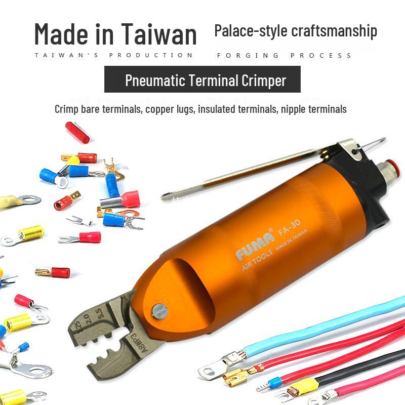 FUMA Pneumatic Terminal Crimping Tool – Cold Press Wire and Bare Terminal Pliers