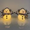 Plaid Stripe Scarf Snowman Elk Glowing Toy Illuminated Illuminated Snowman Lamp  Illuminated