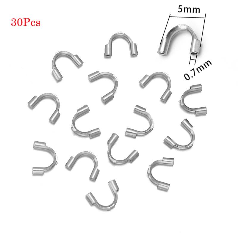 Stainless Steel Round / Flat 3 Word Buckle B-Shaped Buckle Bracelet Necklace Pendant Connector DIY Jewelry Making