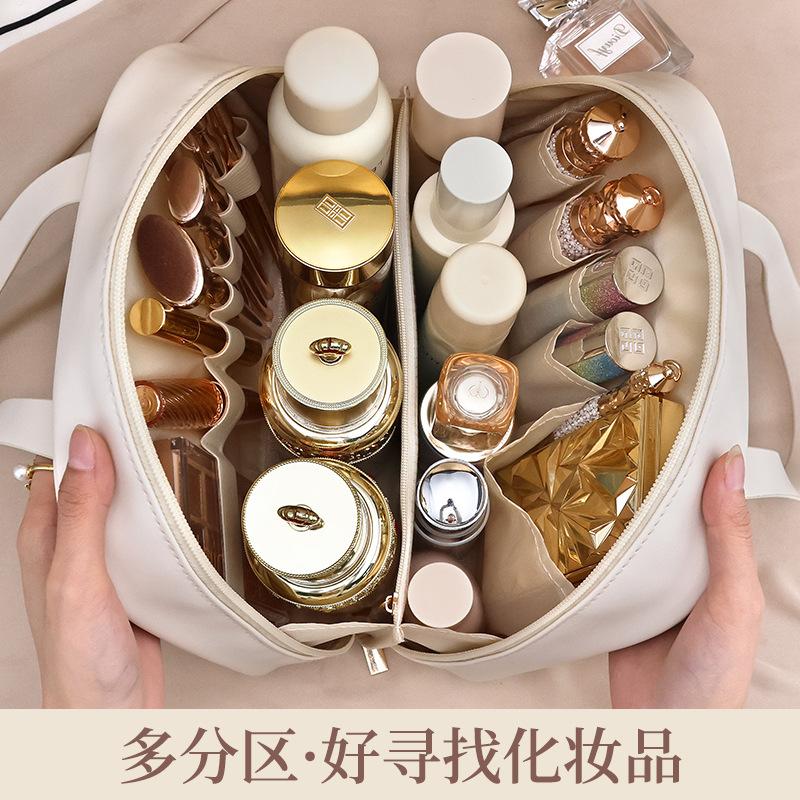 Pu cosmetic bag large capacity ins style high value portable travel large capacity high sense large storage bag