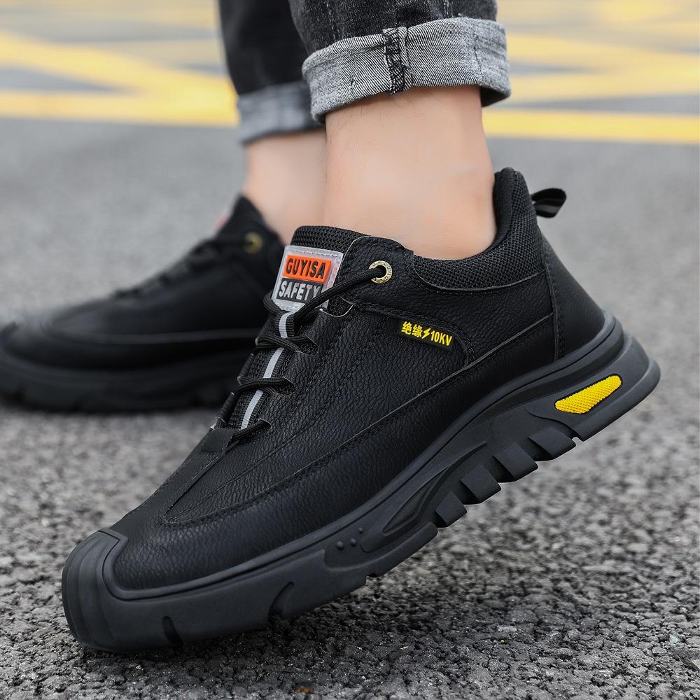 10KV Electrical Hazard Shoes for Men Anti Slip Anti Puncture Safety Work Boots Autumn Insulated Construction Shoes 46