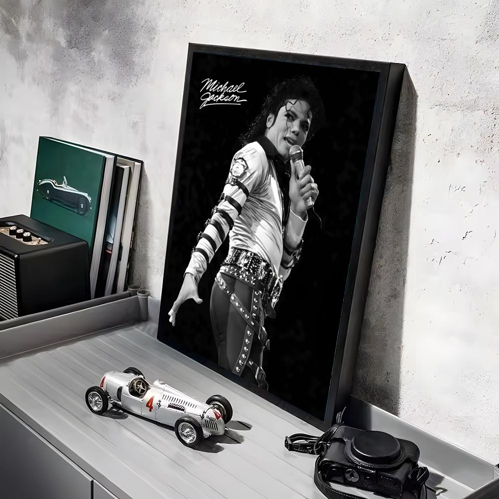 M-Michael J-Jackson Sänger Poster Aufkleber Gemälde Wandbild HD Wandaufkleber für Schlafzimmer Wohnzimmer Zuhause Selbstklebende Dekoration Geschenk