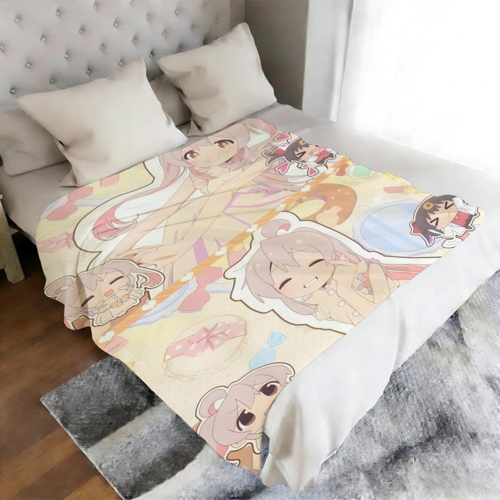 Anime O-Onimai Throw Soft Cozy Flannel Throw Blanket for Sofa Bedroom and More