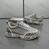 Herren Plateausneaker 2026 Neue atmungsaktive Mesh-Sportlaufschuhe Bequem Höhe erhöhend Mode Kreuzschnürung Freizeit-Schuhe