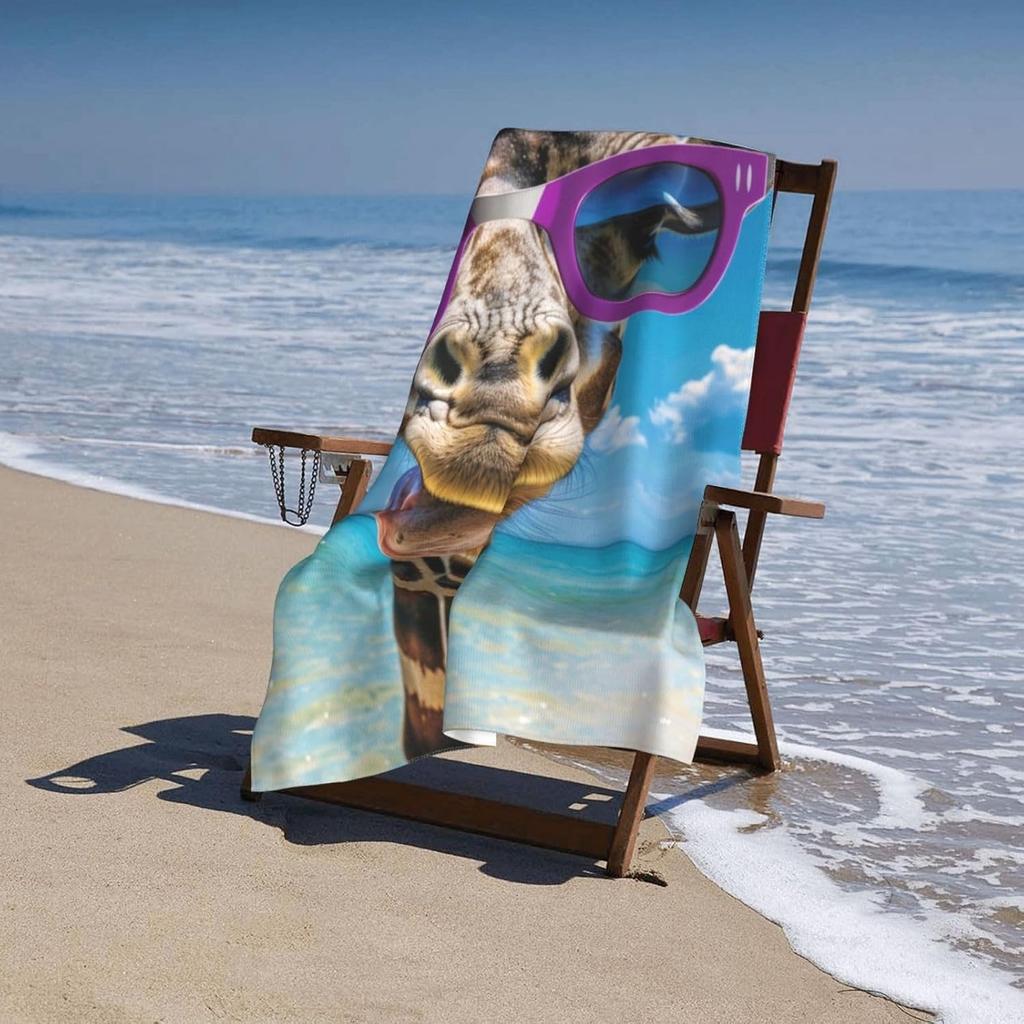 Cute giraffe pattern Beach Towel for Family stuff friend Gifts Quick-Dry Towel For Bath Yoga Tourism Beach GYM Camping Swimming