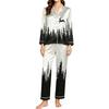 Women's Christmas Print Long Sleeve Pajamas for Holiday Lounging and Relaxing at Home