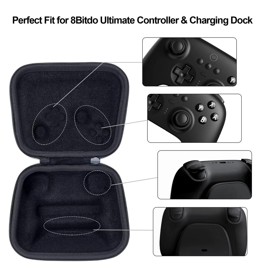 Aenllosi Storage Case for 8Bitdo Ultimate WirelessWired Controllers (Case Only)