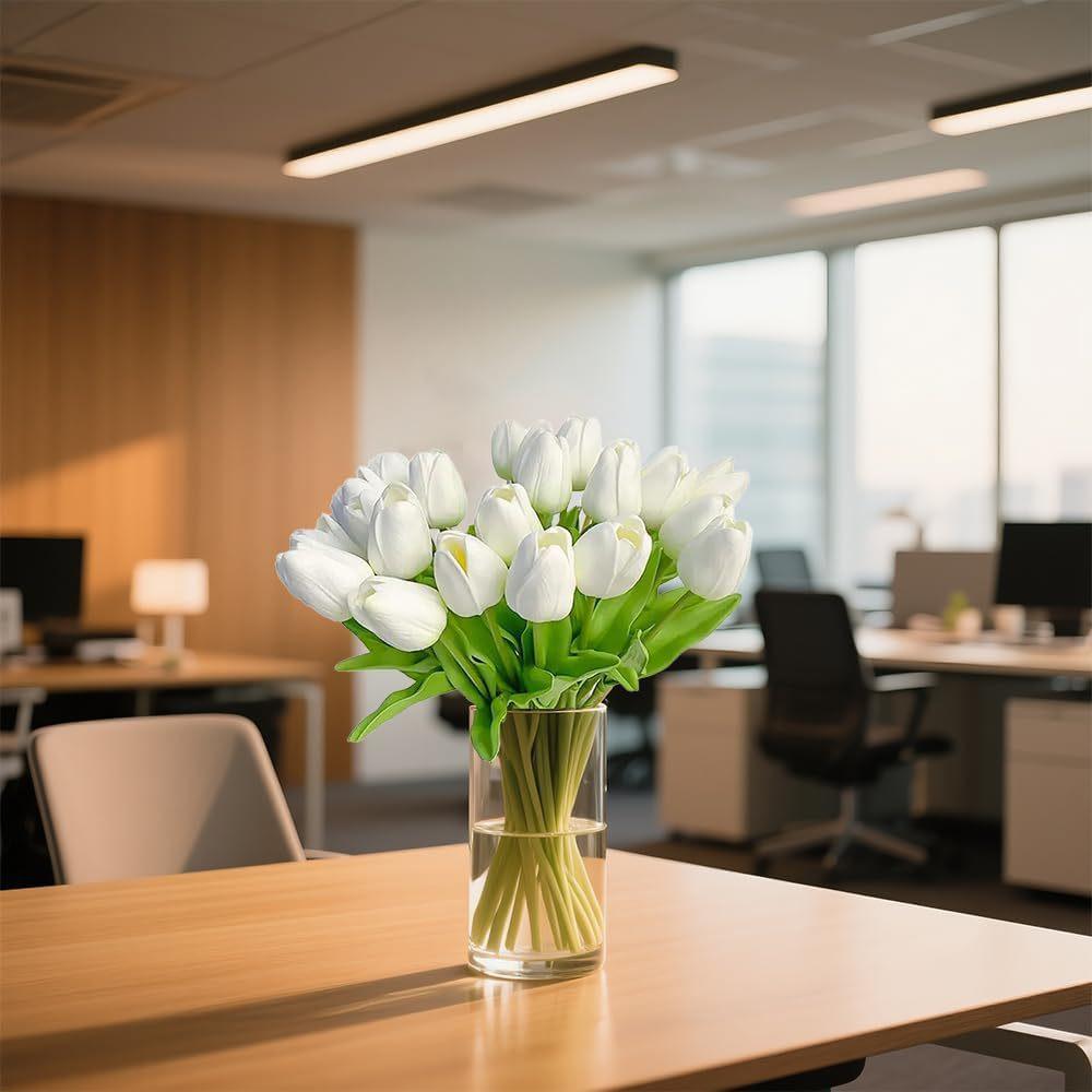 10Pcs  34cm Artificial Floral Tulip Bouquet Real Touch Flowers for Home Decoration Wedding Decor