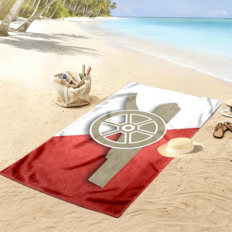 Asciugamano da Spiaggia con Stampa Arsenal Football Club, Asciugamano Grande Morbido ad Asciugatura Rapida per Spiaggia Campeggio Nuoto