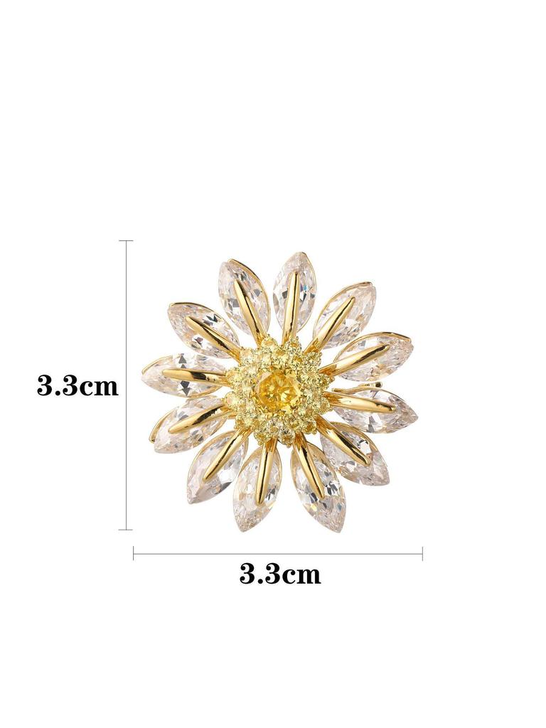 Snowflake & Butterfly Zircon Brooch with Freshwater Pearl for Women's Korean Style Suit Coat