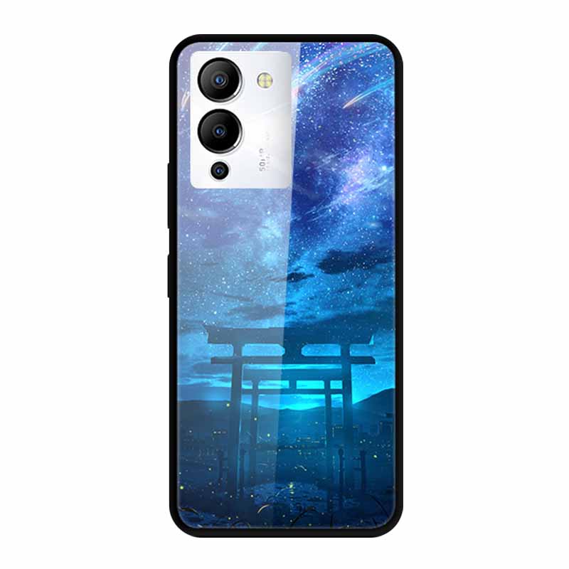 Luxury Shockproof Tempered Glass Back Cover Hard Case For Infinix Note 12 G96 Infinix Note 11pro 11s Protective Cool Phone Cover