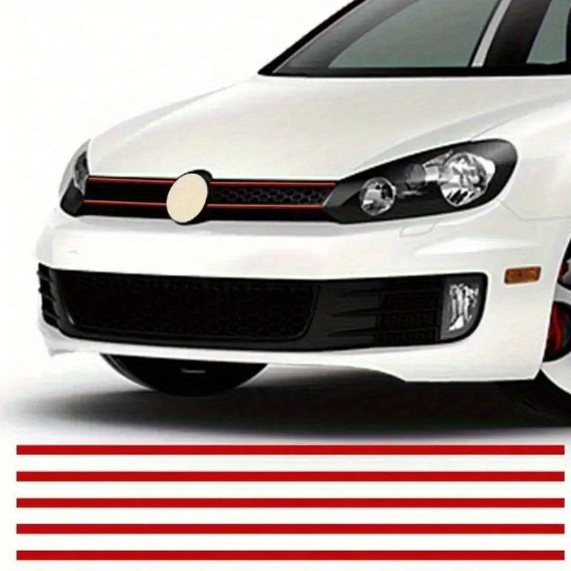 Reflektierender Streifen Autoaufkleber, Auto Frontgrill Rot Wasserdicht Autozubehör, Auto Außenteile