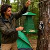 Wild Bird Feeders with Square Tray Squirrel-proof Large Bird Feeder Outdoor Decorations for Hummingbird Chickadee Garden Yard