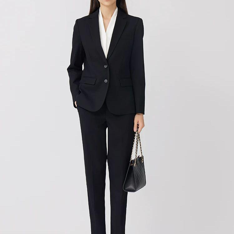 Women's Slim Fit Two-Button Wrinkle-Free Interview Suit Set