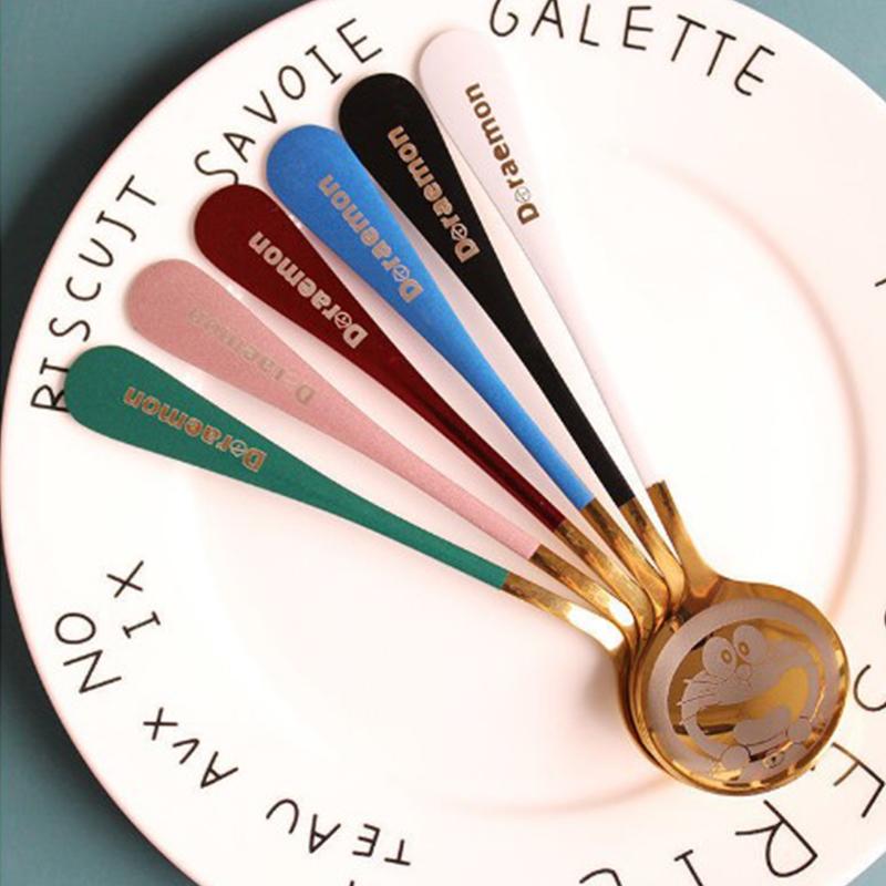 Koffiescheplepel Watermeloenlepel Verdikkingsscheplepel School Dessert Cake Thuis Schattige Cartoon Roestvrij Staal Cadeaus Lieflijk Creatief Accessoires