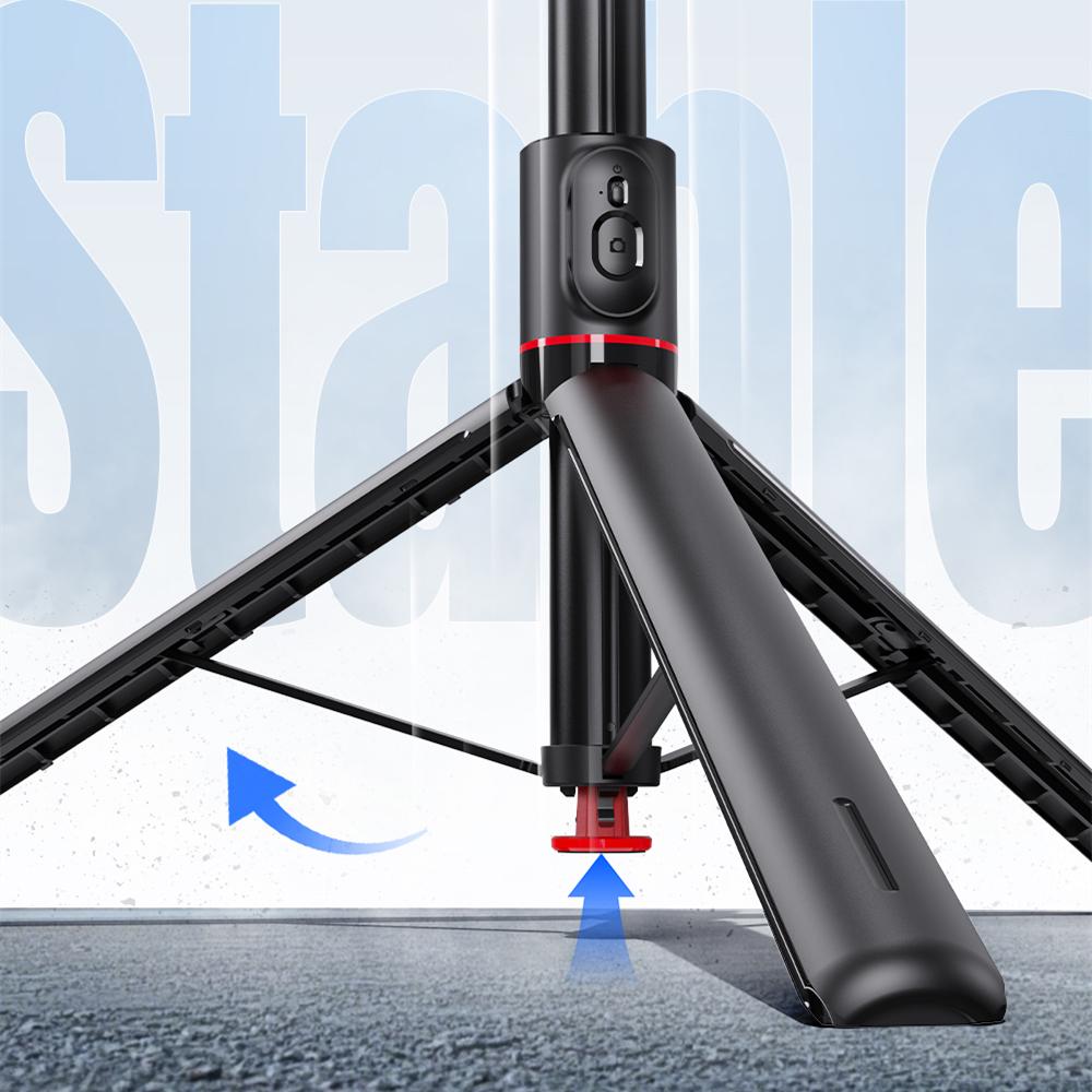 Auto Tt01 Pop Up Selfie Stick Tripod Hidden Phone Clip Expandable 52.36" For Mobile Phone With Bluetooth Magnetic Remote