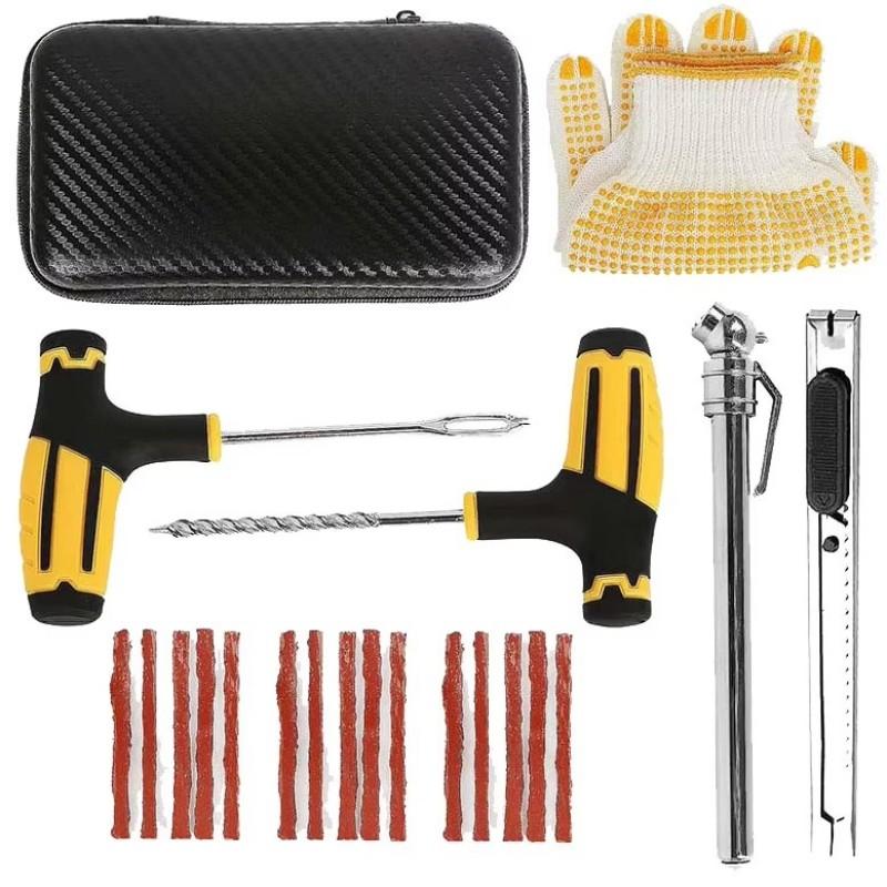 20pcs Heavy Duty Car Tire Plug Kit-Tire Repair Kit , Universal Tire Repair Tools Fix Punctures & Plug Patch Kit for Motorcycle