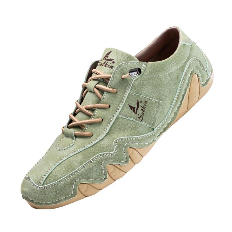 Men Flat Casual Shoes Handmade Leather Comfortable Loafers Outdoor Shoes Breathable Men Shoe Fashionable Sports Shoe Size 38-49