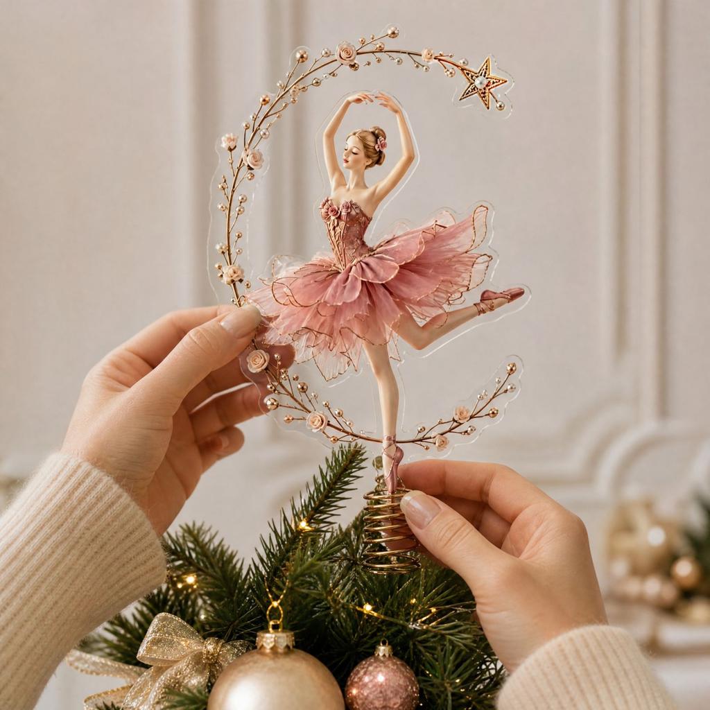 Decorazione Cima Albero di Natale per Decorazioni Casa Festiva