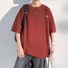 Men's Summer Cotton-Linen Short-Sleeve Chinese Style Embroidered Casual T-Shirt